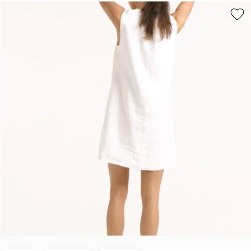 J. Crew Sleeveless White Midi Dress with Button Front - Picture 4 of 7